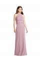 Outlet Primel A-Linien Neckholder Chiffon Lange Brautjungfernkleider